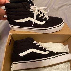 Black and White Hi-top vans